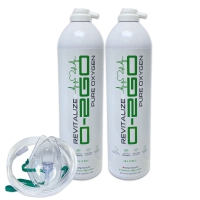 O2GO 2 X 18L Oxygen Can with Mask and Tube 
