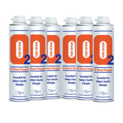6 X O2 10 Litre Replacement Oxygen Cans
